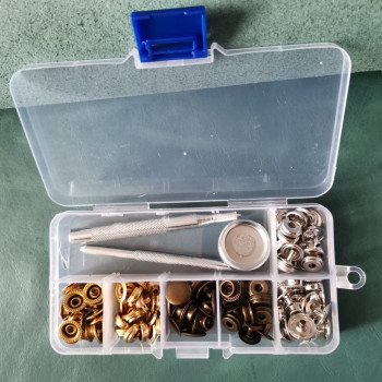 Кнопки 203 (кольцевые), набор 30/45 шт + инструмент для установки