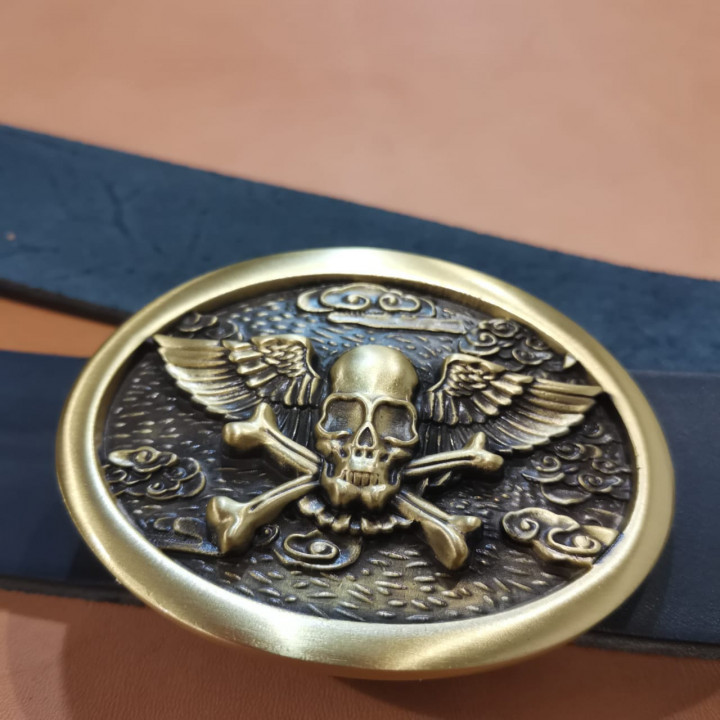 Пряжка для ремня декоративная Череп
