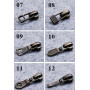 Бегунок, зажимы, ограничители для молнии №5 YKK под бронзу