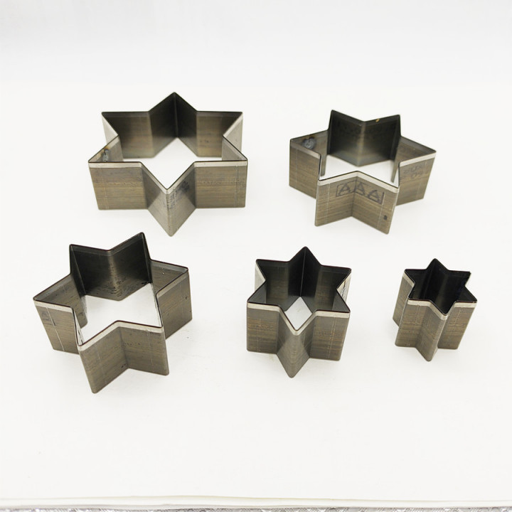 Штанцформа (вырубной штамп) Шестиугольная звезда, набор 5 шт.