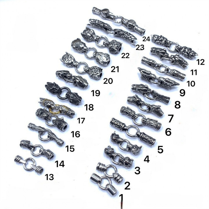 Концевик 6 мм с кольцом Животные Сталь 