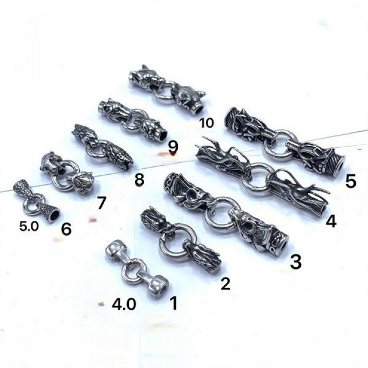 Концевик 4, 5 мм с кольцом Животные Сталь 