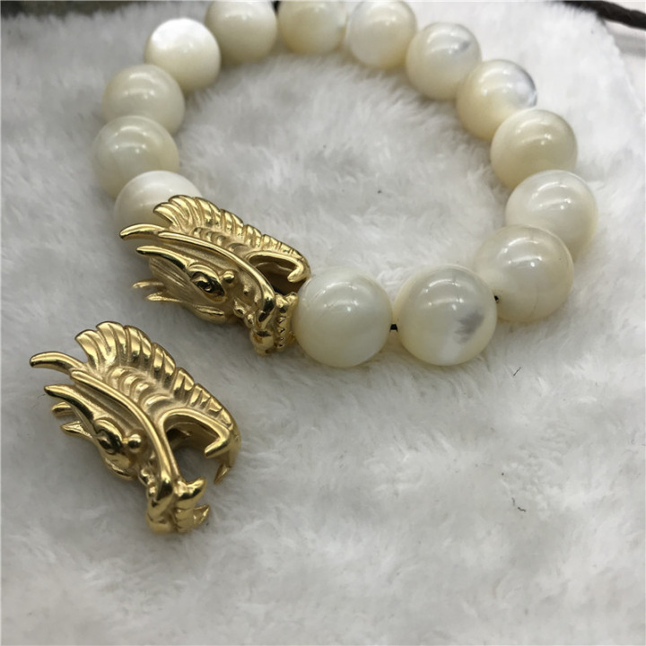 Бусина 3,5 мм для браслетов Золотой Дракон Сталь 