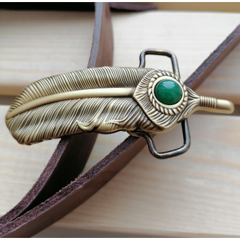 Пряжка для ремня декоративная Перо