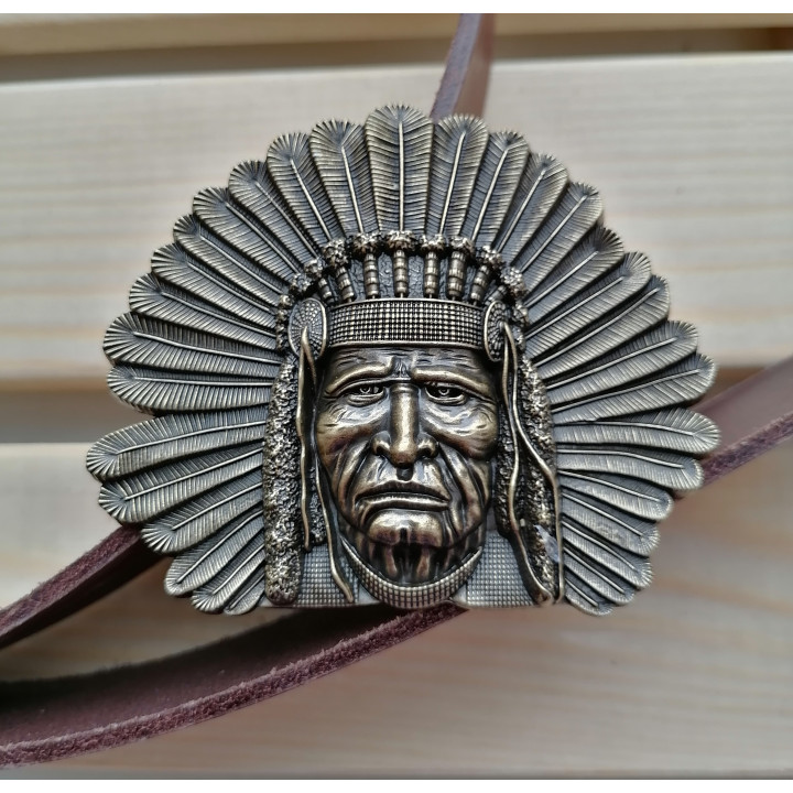 Пряжка для ремня декоративная Индеец 