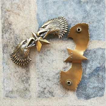 Кончо для кожаных изделий Звезда и орел