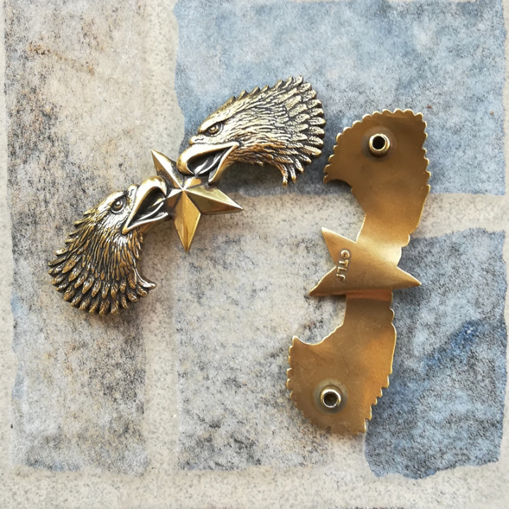 Кончо для кожаных изделий Звезда и орел