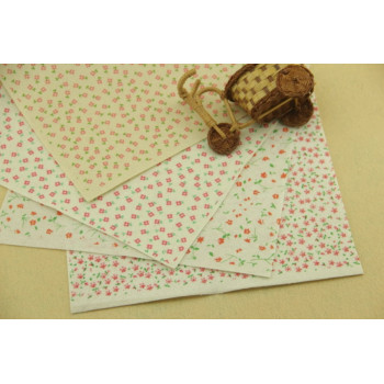 Фетр жесткий 1 мм 30х30 см принт Маленькие цветочки