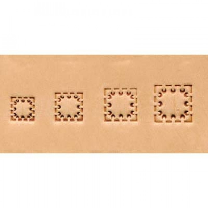 Штампы для тиснения по коже Квадраты Набор 4 шт IVAN