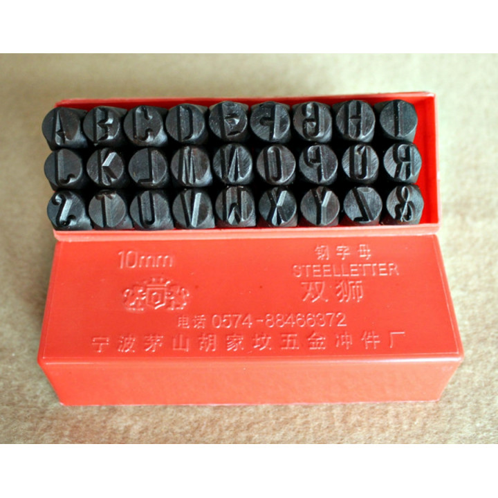 Уценка! Штампы для тиснения по коже Латинский алфавит 3-10 мм