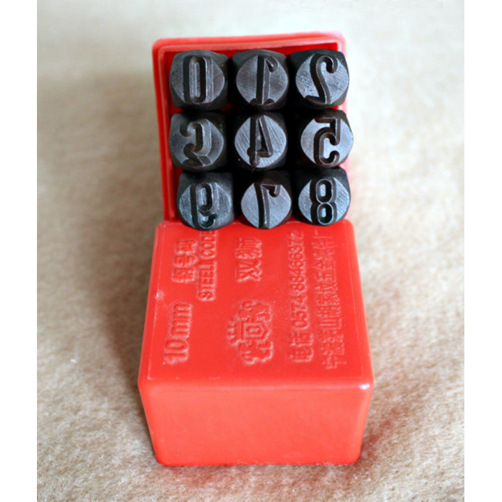 УЦЕНКА! Штампы для тиснения по коже Цифры 2,5-10 мм