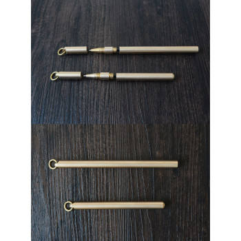 Корпус для ручки металлический с кольцом Латунь