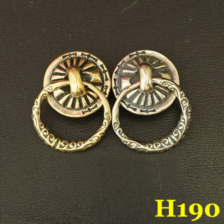 Кончо для кожаных изделий с кольцом H190 Латунь