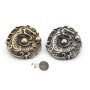 Кончо для кожаных изделий 24 мм Дракон с бусинами