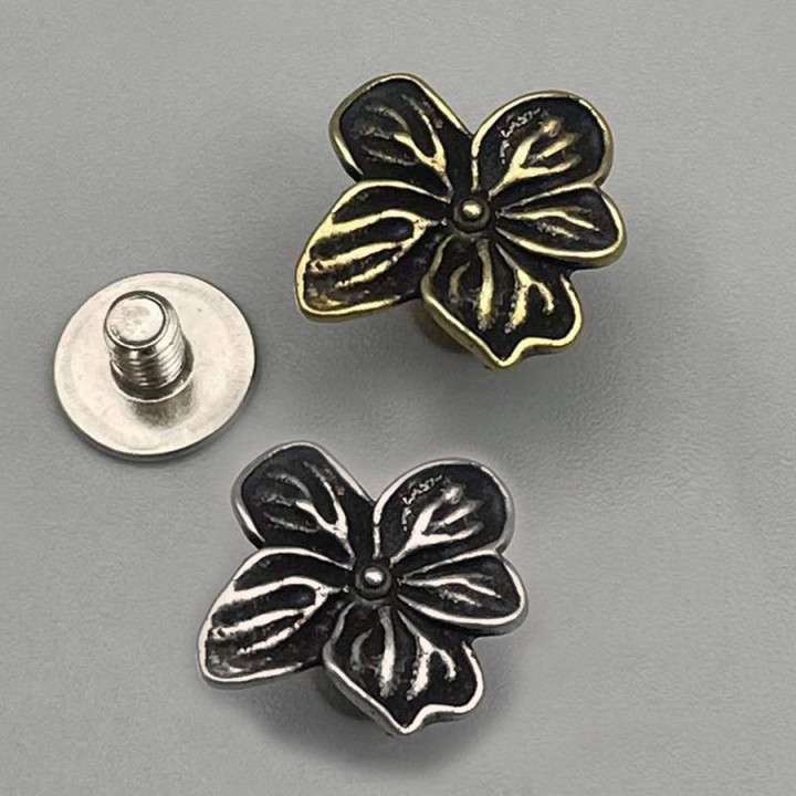 Кончо для кожаных изделий 12 мм Цветок орхидеи 