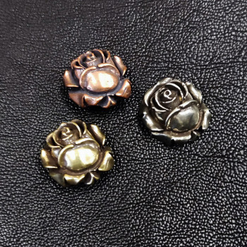 Кончо для кожаных изделий 25 мм Роза Латунь