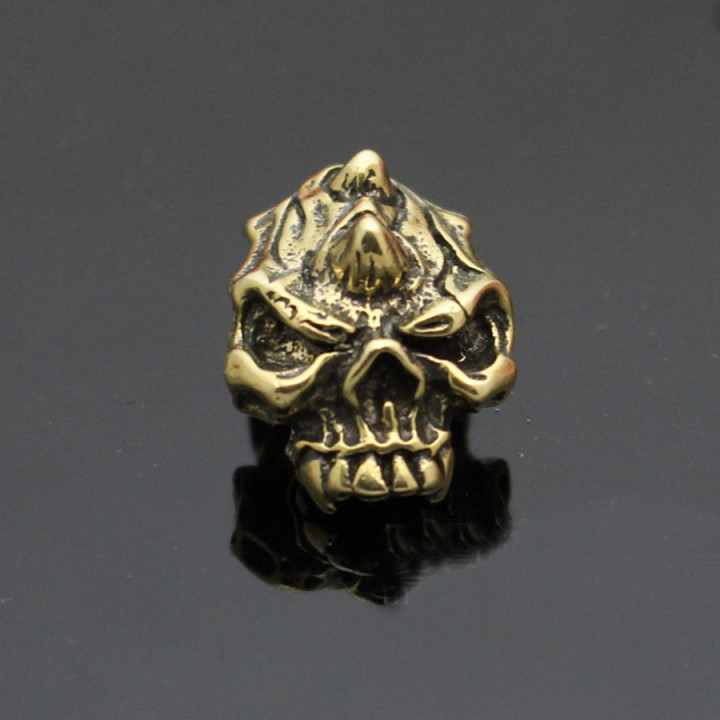 Кончо для кожаных изделий Череп малый латунь