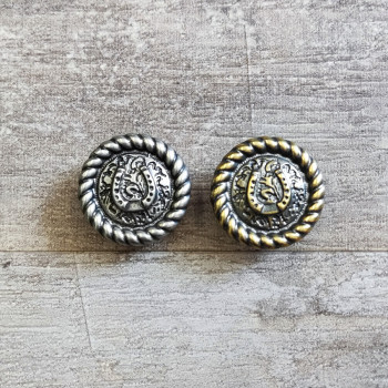 Кончо для кожаных изделий 25 мм Подкова латунь