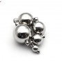 Застежка 6-10 мм Шарик для украшений Серебро Сталь