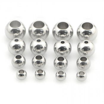 Бусина 1-6 мм Круглые для браслетов Сталь