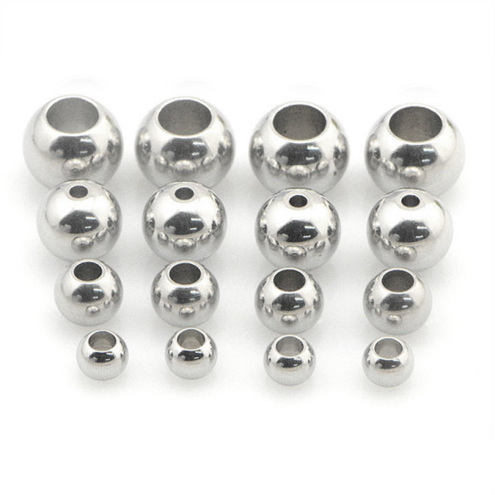 Бусина 1-6 мм Круглые для браслетов Сталь