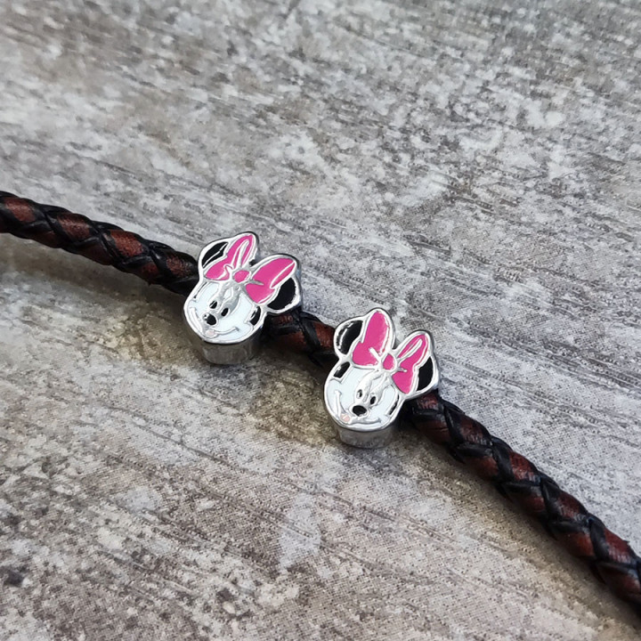 Бусина 4,5 мм для браслетов Минни Сталь 