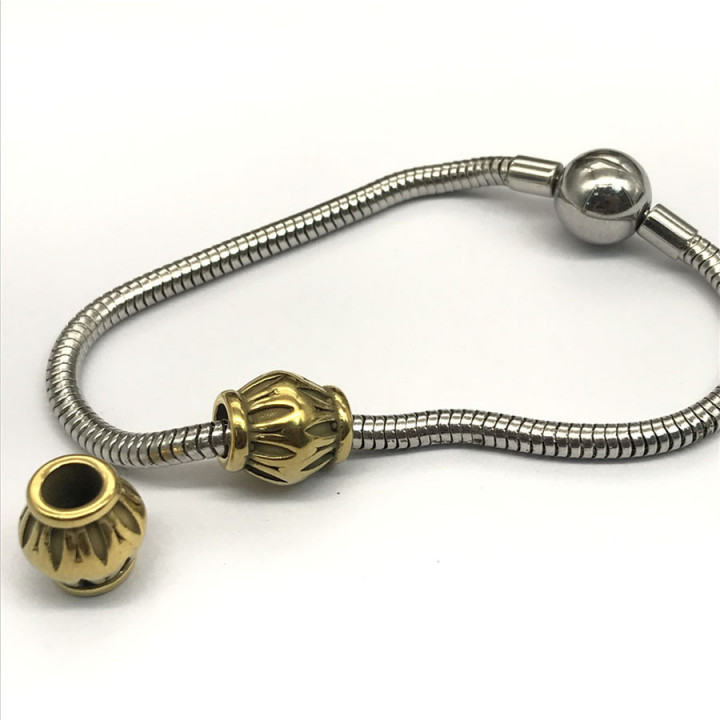 Бусина 5 мм для круглых браслетов Сталь B23