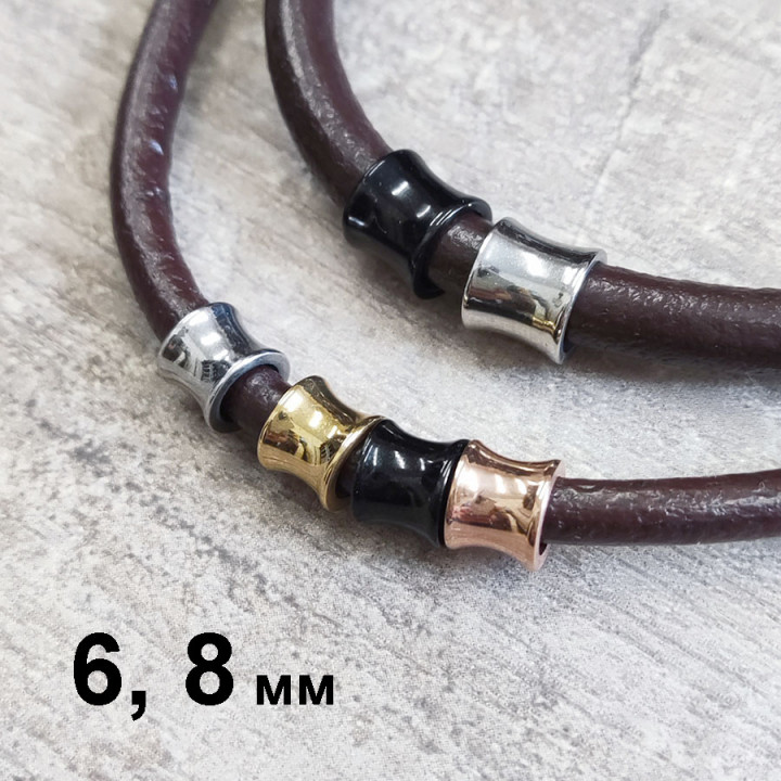 Бусина 6, 8 мм для браслетов Сталь B86