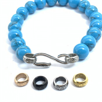 Бусина 6 мм для браслетов Сталь B25