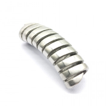 Бусина 8х4 для браслетов Витая Спираль Сталь