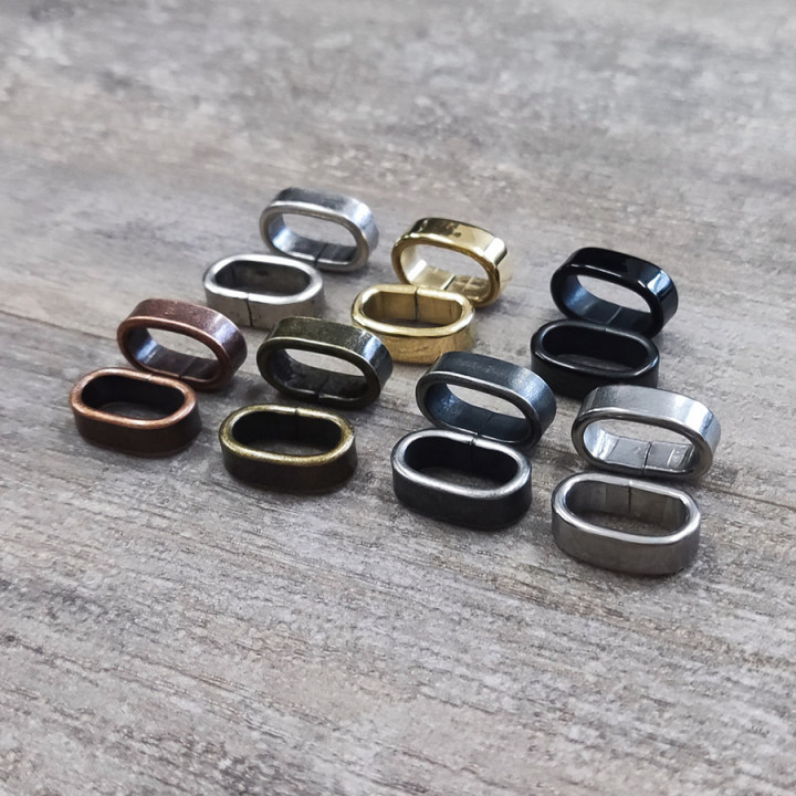 Бусина 12х6 мм для плоских браслетов Классика Сталь