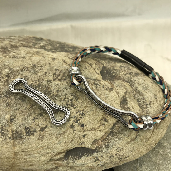 Коннектор 6 мм для круглого браслета Сталь KZ15