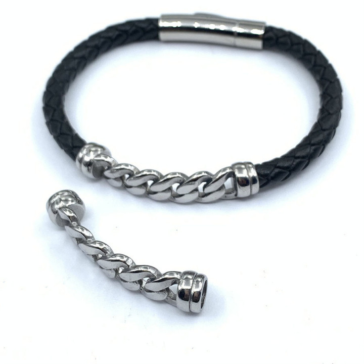 Коннектор 6 мм для круглого браслета Сталь KZ16