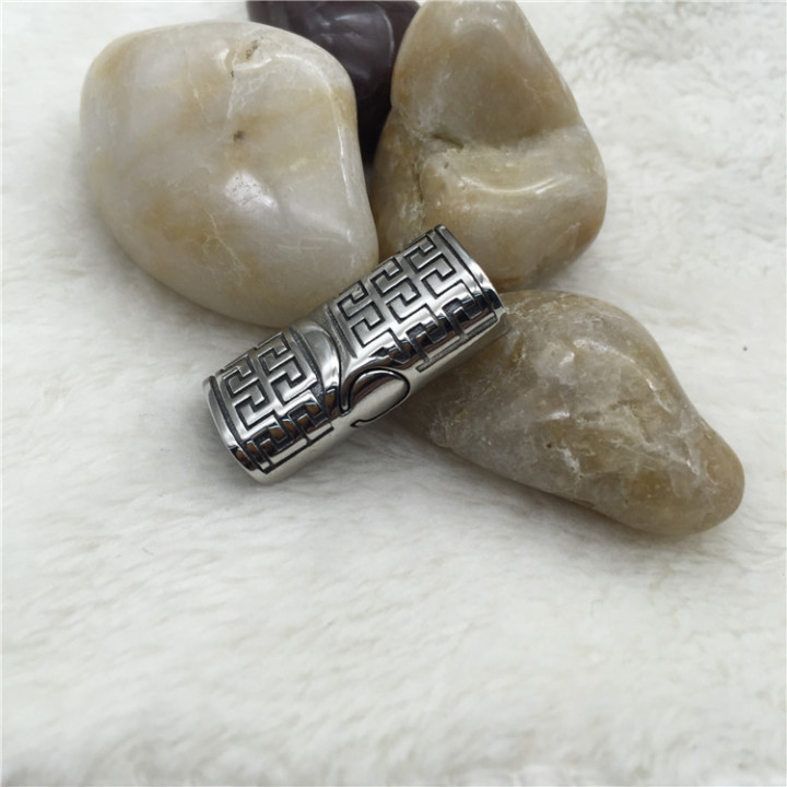 Замок 11х5 для плоских браслетов Меандр Сталь