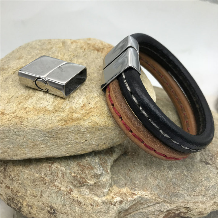 Замок 19х6 мм для плоских браслетов Сталь