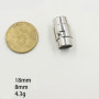 Застежка 3-10 мм для браслета поворотная Серебро