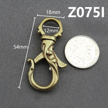 Карабин 12 мм поворотный декоративный латунь арт. Z0751