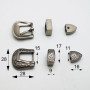 Комплект фурнитуры для ремня 15 мм Серебро/Золото