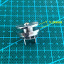 Застежка магнитная зажимная 20 мм Латунь под Серебро SKM05