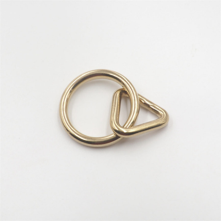 Кольцо + треугольник для недоуздка Латунь