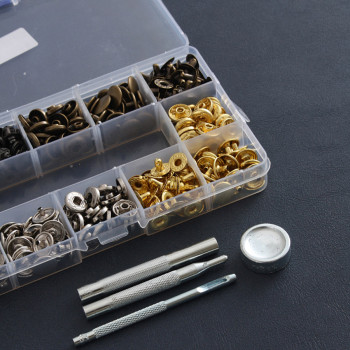 Кнопки 633 12,5 мм, набор 40 шт + инструмент для установки