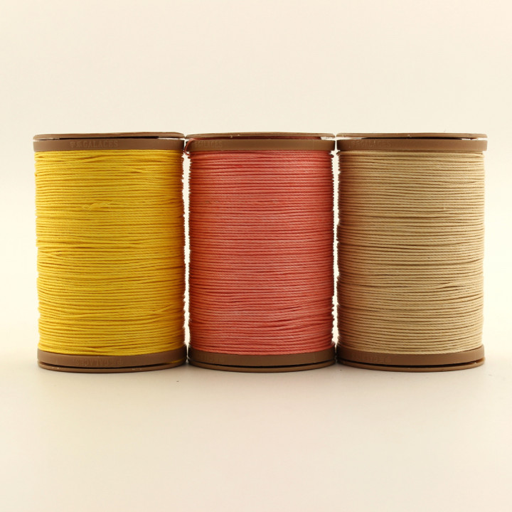 Нить для кожи вощеная 0,55 мм круглая Galaces 70 м натур. волокно Ramie