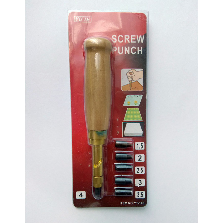 Пробойник для кожи 6 насадок