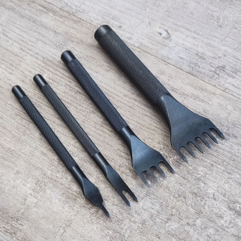 Пробойники строчные ромбовидные 6 мм с круглой ручкой черные