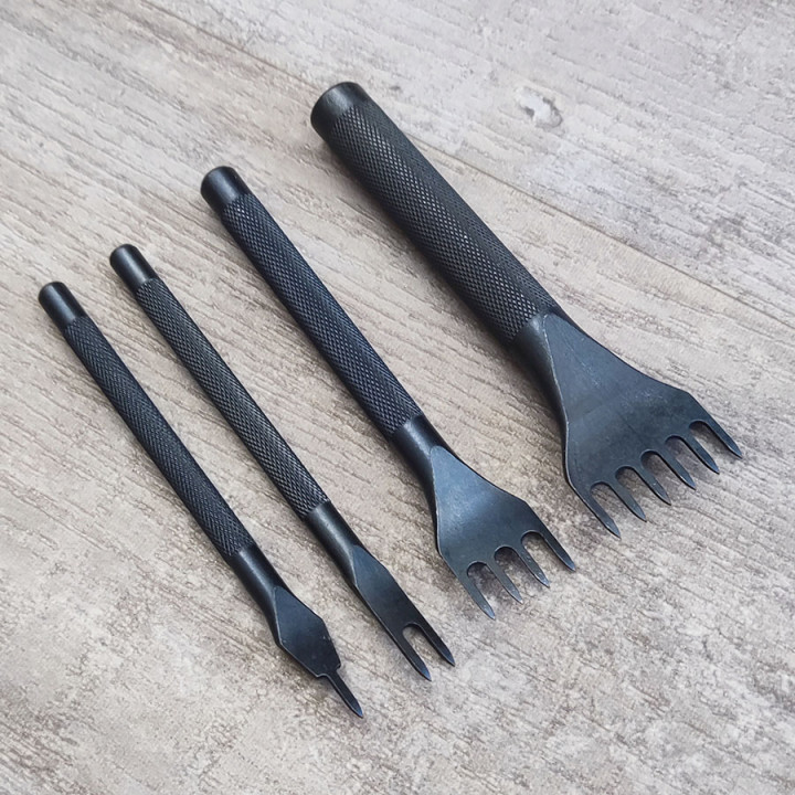 Пробойники строчные ромбовидные 6 мм с круглой ручкой черные