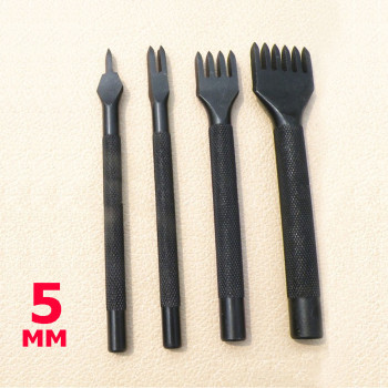 Пробойники строчные ромбовидные 5 мм с круглой ручкой черные