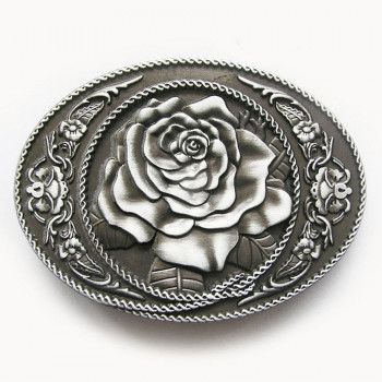 Пряжка для ремня декоративная с серебряным покрытием D-059S 