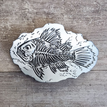 Пряжка для ремня с шипом 40 мм Древняя рыба