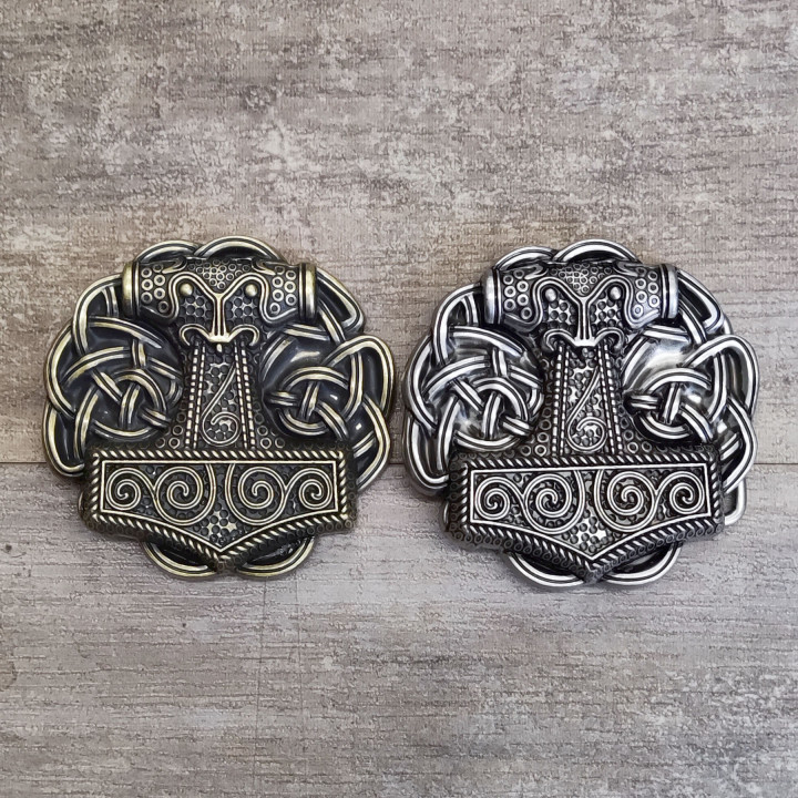 Пряжка для ремня с шипом 40 мм Молот Тора