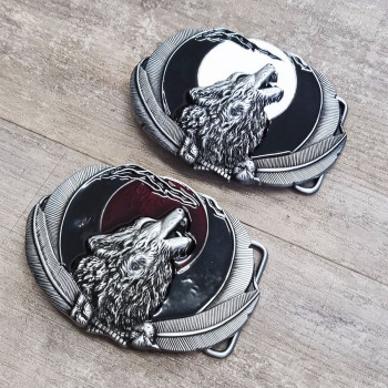 Пряжка для ремня с шипом 42 мм Волк